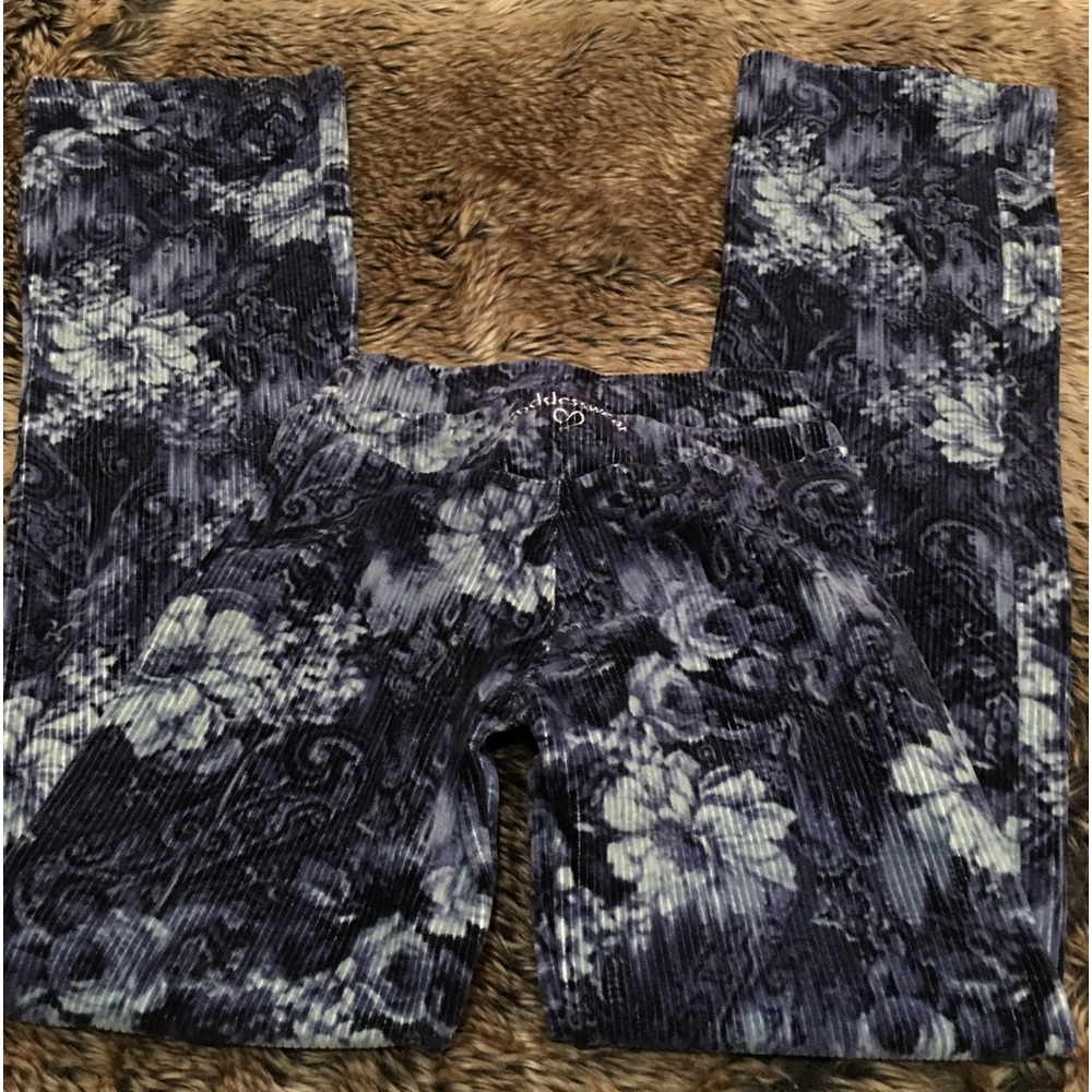 Goddesswear Classic Corduroy Flare Pants Floral Blue New & Rare Size 1 (2/4)